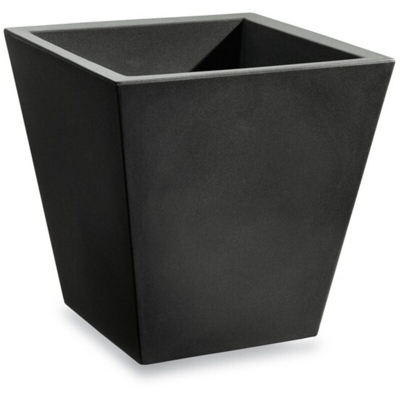 Vaso quadrato in resina 'Cosmos' 40 cm. Taupe