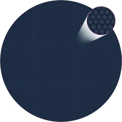 vidaXL Pellicola Galleggiante Solare PE per Piscina 417 cm Nero e Blu - Nero