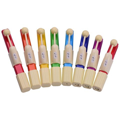 8 Note Xilofono Metallo Colorato Strumento Giocattolo Musicale