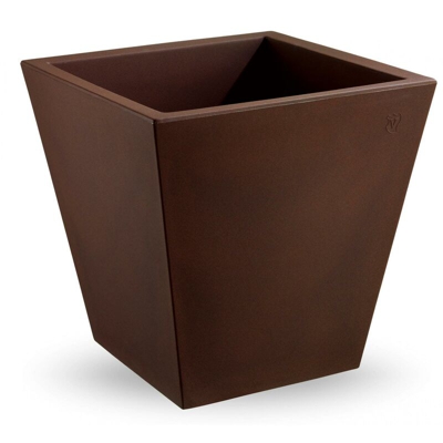 Vaso quadrato in resina "Cosmos" 40 cm. Bronzo