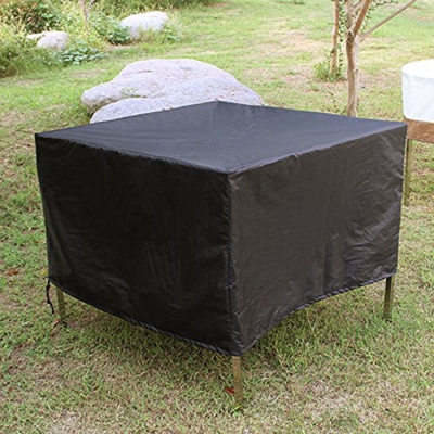 Oobest - Copertura per Mobili da Giardino Impermeabile,Copertura per Tavoli da Esterno Antipolvere 600D Oxford Poliestere 110x110x65cm, Nero