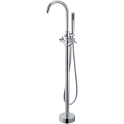 Lookshop - Rubinetto per vasca freestanding classico a pavimento in cromo lucido en oferta