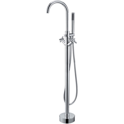 Lookshop - Rubinetto per vasca freestanding classico a pavimento in cromo lucido