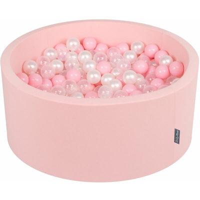 90X40cm/300 Palline ? 7CM Piscina Di Palline Colorate Per Bambini Tondo Fabbricato In EU, Rosa: Rosa Ch/Perla/Trasparente - rosa: rosa