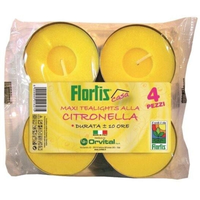 Orvital Spa-chimico - Maxi Tealights Citronella 4 Pezzi