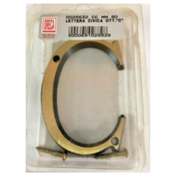 Oreca - Lettera Civica 'C' In Ottone Satinato - 80Mm características