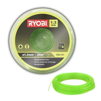 Filo 1.3mm x 25 m Ryobi RAC131 compatibile con tagliabordi
