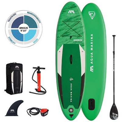 Stand Up Paddle Board Gonfiabile In Set Breeze 2021 Isup 9'10'' Stand-up Paddling Sup-board 300 X 76 X 12 Cm