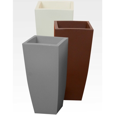Vaso home quadro pietra cm.40x40x90h da arredo interno esterno giardino - I Giardini Del Re