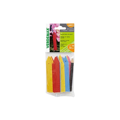 4421 - Etichette A Punta con Matita (10 Cm - 20 Pezzi) - Verdemax