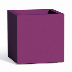 Vaso Cube In Resina Quadrato H40 Viola 40x40Cm en oferta