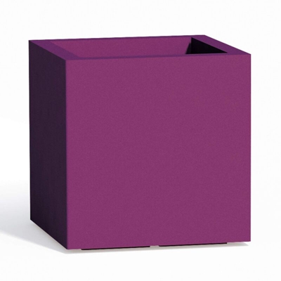 Vaso Cube In Resina Quadrato H40 Viola 40x40Cm