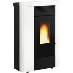 Stufa pellet canalizzata nordica annabella 8,8 kw acciaio bianca - Nordica precio