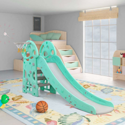 MVPOWER Scivolo per Bambini Scivolo per Bambini con Canestro Multifunzione, Stabile, Sicura Giocattoli per Bambini per Giardino Esterno 103 x75.5 precio