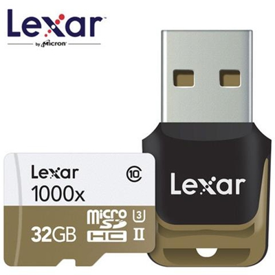 Scheda di Memoria MicroSDHC con Lettore Usb Capacità 32 GB Classe 10 / UHS-II Velocità 150 MB / s