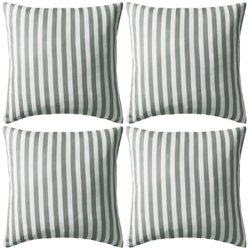 vidaXL Cuscini da Esterno 4 pz Stampa a Righe 45x45 cm Grigi - Grigio características