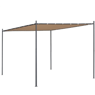 Gazebo con Tetto Inclinato 300x300x251 cm Beige 180 g/m2 - Beige - Youthup