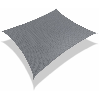 VOUNOT Tenda da Sole per Esterno, Vela Ombreggiante con Kit di Fissaggio, Rettangolare, 2.5x3 m Grigio