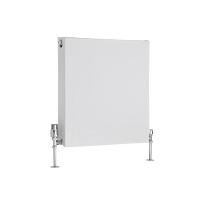 Hudson Reed Merus Radiatore Convettore di Design Piatto - Termosifone a Piastra Radiante Moderno Doppio Type 21 - Acciaio Bianco - 987W - 600mm x