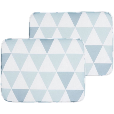 Beliani - Set di 2 cuscini con Triangoli Blu e Bianchi per la sedia da giardino FIJI