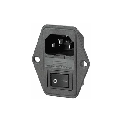 Diff - Prise VDE + interrupteur + porte-fusible 0/1 ovale