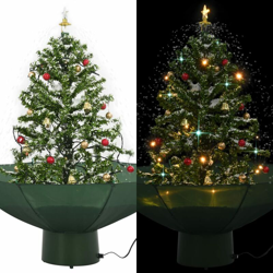 Albero di Natale con Neve e Base a Ombrellone Verde 75 cm - Verde - Youthup características