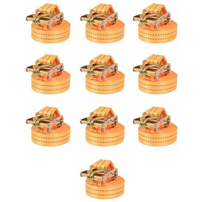 Cinghie d'Ancoraggio a Cricchetto 1 T mt 6x38 mm Arancione modelli : 10 Pz