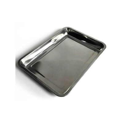 Vassoio Guantiera Rettangolare In Acciaio Inox Portata Cucina 32 X 22 X 4,8 Cm