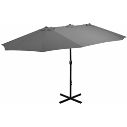 YOUTHUP Ombrellone da Esterni con Palo in Alluminio 460x270cm Antracite - Antracite precio