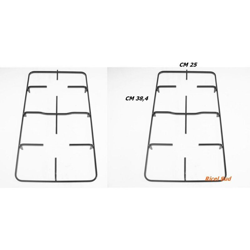 Eurostore07 - STAR COPPIA GRIGLIE IN ACCIAIO SMALTATE NERE CUCINA PIANO 4 FUOCHI P 5558 en oferta