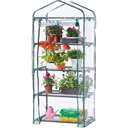 Flur Exotica Serra Da Esterno Con Ruote E Cover Trasparente 69X49X155Cm 4 Ripiani en oferta