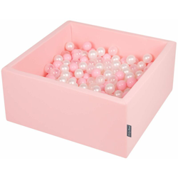 90X40cm/300 Palline ? 7CM Quadrato Piscina Di Palline Colorate Per Bambini Fabbricato In EU, Rosa: Rosa Ch/Perla/Trasparente - rosa: rosa precio