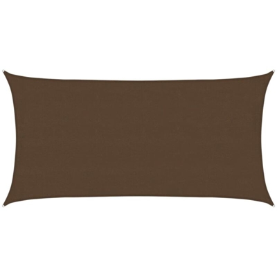 vidaXL Vela Parasole 160 g/m² Marrone 4x7 m in HDPE - Marrone