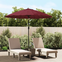 Ombrellone da Esterni con Palo in Alluminio 270 cm Bordò - Rosso - Vidaxl precio