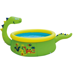 Piscina Gonfiabile Forma Dinosauro per Bambini 175cm con Doccia Spruzzo 1143lt en oferta