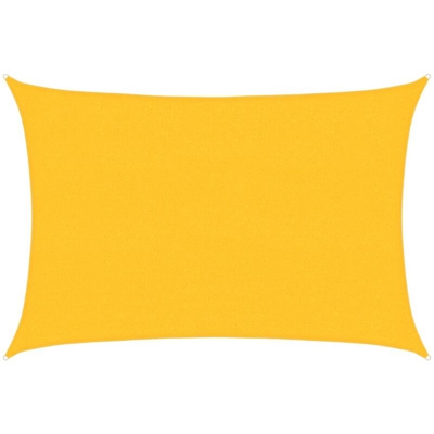 Vela Parasole 160 g/m² Gialla 2,5x4 m in HDPE - Giallo - Vidaxl