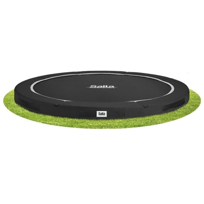 SOLO TRAMPOLINO Tappeto elastico interrato rotondo 366cm - nero. Qualità Premium e materiali durevoli. Senza rete di sicurezza, quindi adatto a