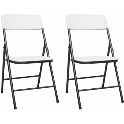 YOUTHUP Sedie da Giardino Pieghevoli 2 pz HDPE Bianco - Bianco