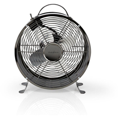 Nedis FNCL10GM20 Ventilatore da tavolo retrò Grigio Piombo 25 cm 20W