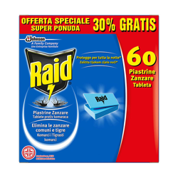 RICARICA PIASTRINE 60 PZ - Raid características