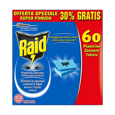 RICARICA PIASTRINE 60 PZ - Raid