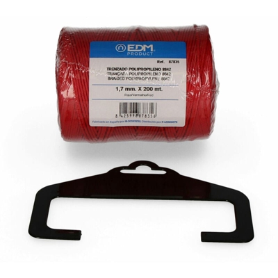 Bobina intrecciata in polipropilene 8842 200mts rosso 87835 - EDM