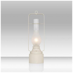 Lampada Da Tavolo Alex - Da Scrivania, Ufficio, Comodino - Bianco In Vetro, Metallo, 16 X 16 X 51 Cm, 1 X Striscia Led, 5w, 500lm, 3000k Luce Bianca Naturale en oferta