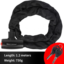 West Biking - Lucchetto per catene per bicicletta Lucchetto per bici di sicurezza antifurto con 2 chiavi Lucchetto per cavo per catene da ciclismo in precio