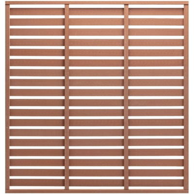 Pannello di Recinzione in WPC 170x180 cm Marrone - Marrone - Vidaxl