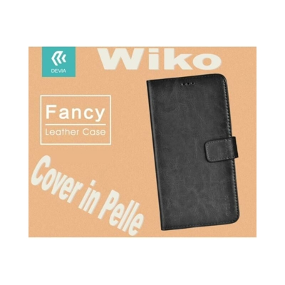 custodia a libro in pelle per rainbow lite 4g wiko nero lif defan329b
