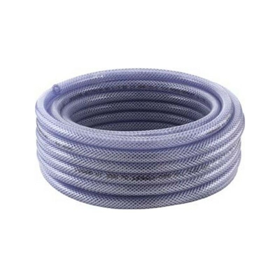 Tubo Tessuto In Pvc Trasparente, Misure : 9 X 3 Mm, Lunghezza 25 M