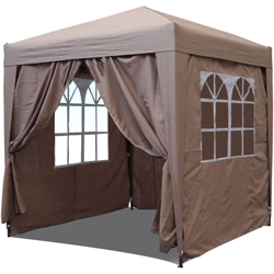 Gazebo Pop-Up 2,5 x 2,5 m Beige con 4 fianchi Easy fastening con 2 cerniere precio