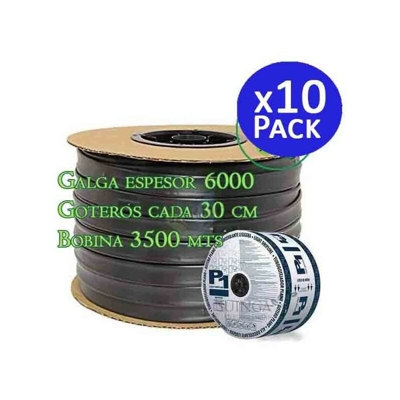 Nastro per irrigazione a goccia 16mm 35.000 metri. Spessimetro da 6 mil. Gocciolatori 1,5 l / h ogni 30 cm