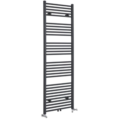 Hudson Reed Neva Scaldasalviette Misto Moderno - Termoarredo Bagno di Design Antracite - Design Elettrico & Idraulico - 1116W - 1785 x 600mm